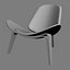 Fauteuil en bois CH07