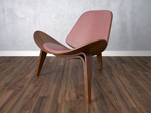 3d model armchair chair wooden