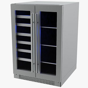 3D Wine Cooler Compact Dual Zone