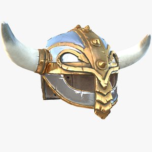 viking horned helmet 3D model