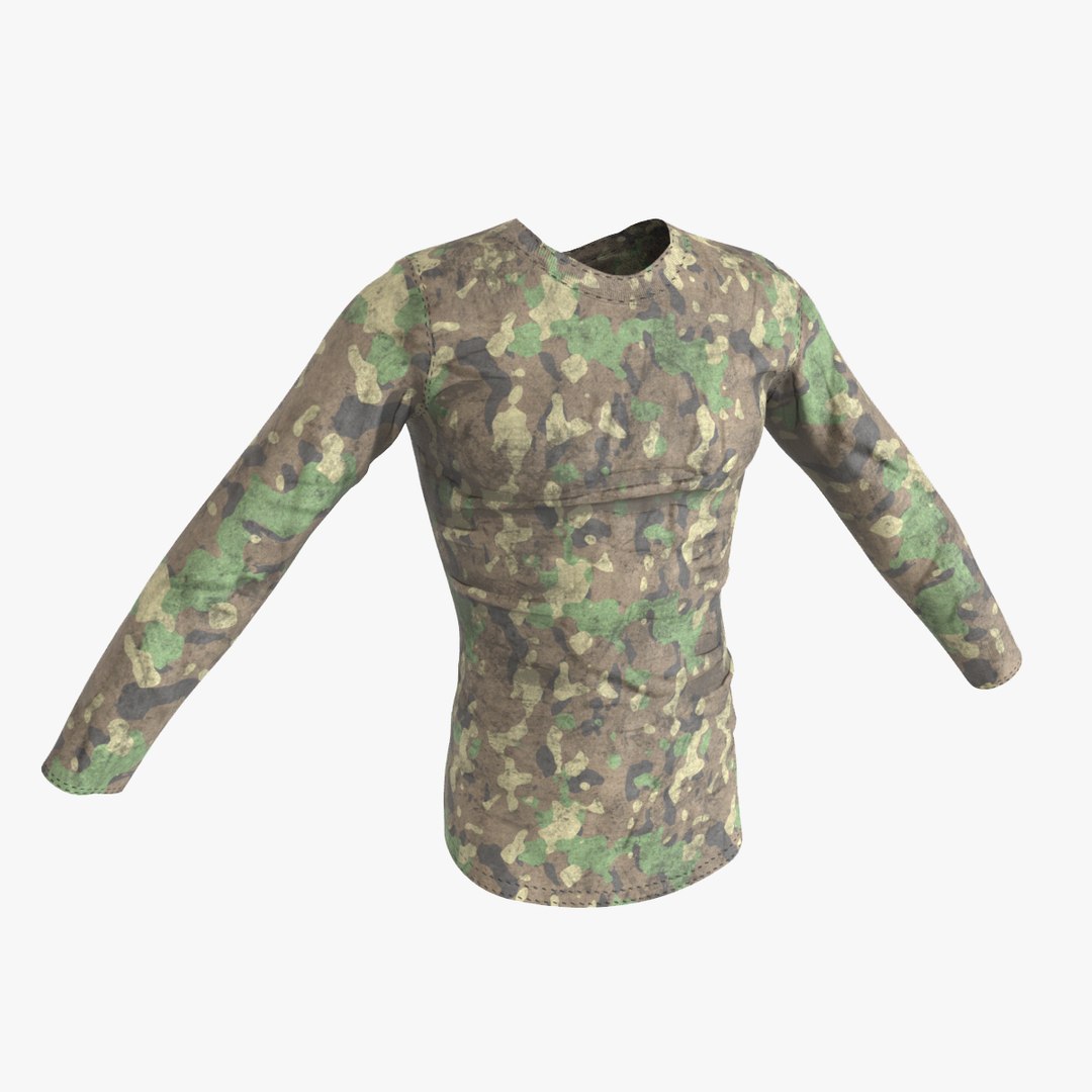 Military Camo Shirt 3D model - TurboSquid 2065083