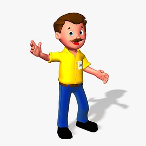 Cartoon Moustache Man