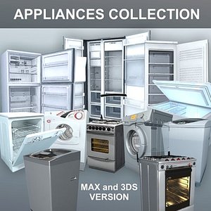 appliances freezer fridge 3d model