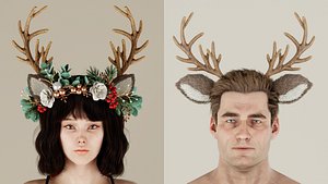 Reindeer headband model