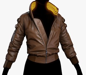3D Cyberpunk Brown Jacket model