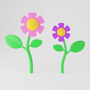 3ds max toon flower