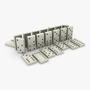 3D white domino