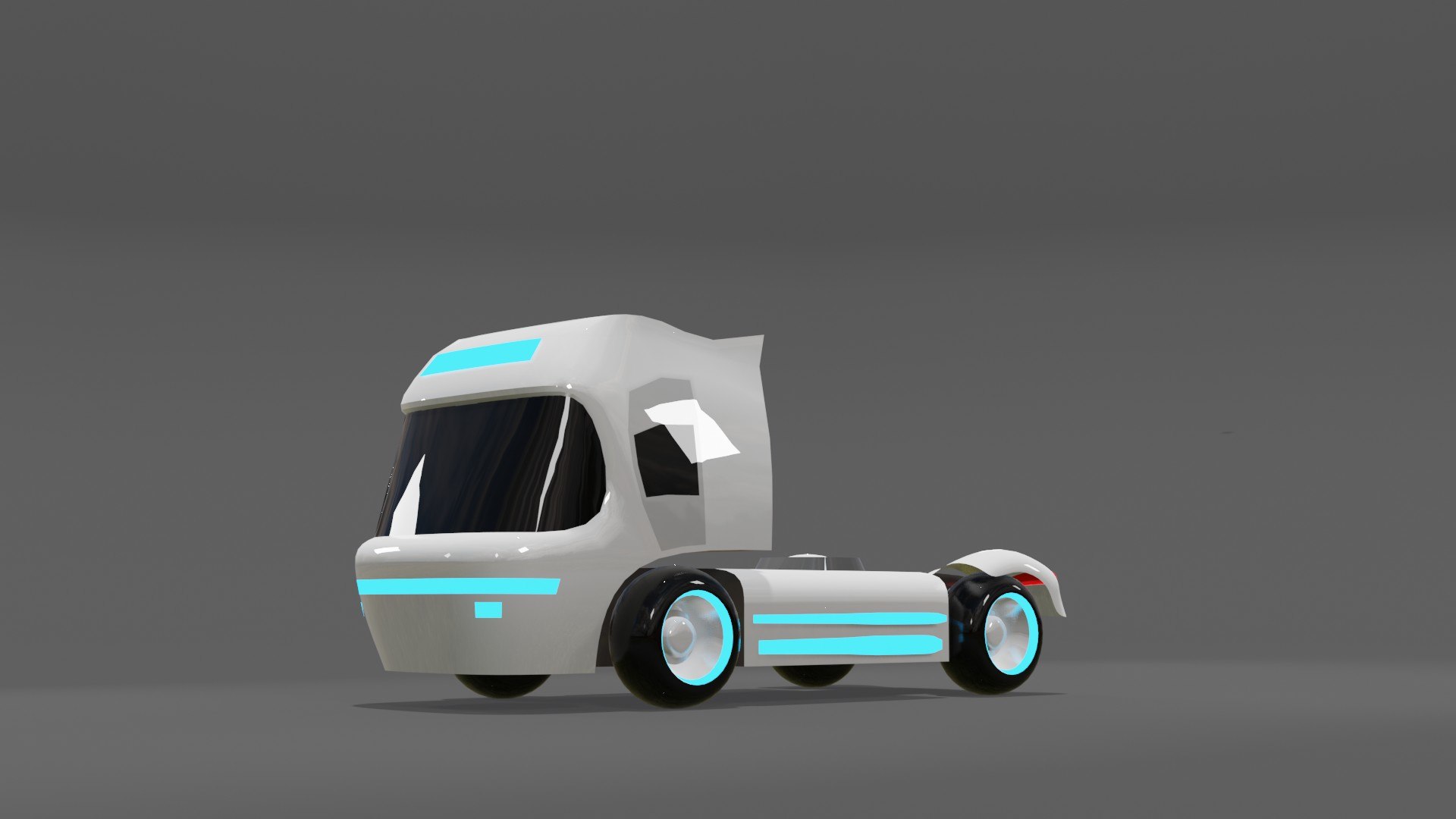 modelo 3d Futuristic semi truck electric vehicle - TurboSquid 2038477