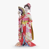 Maiko in Japanese kimono