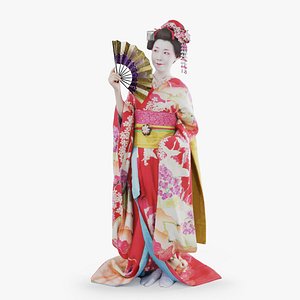 Maiko in Japanese kimono