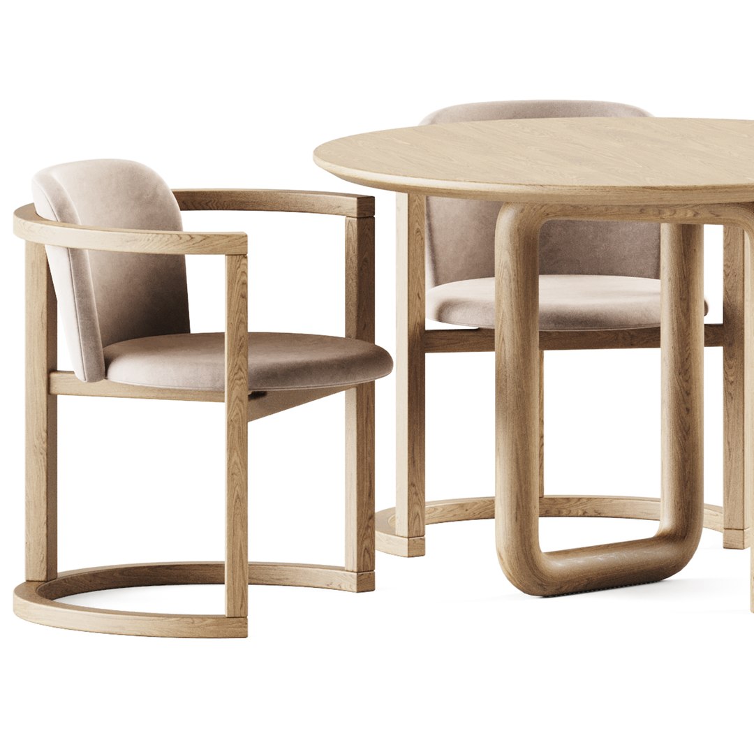 Mono Table By Objects And Ideas And Stir Chair By Kazuko Okamoto 3D ...