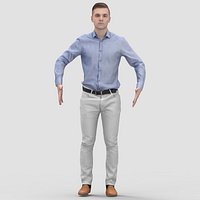 Justin Business Ready-To-Rig T-Pose 2 - 3D Human Model