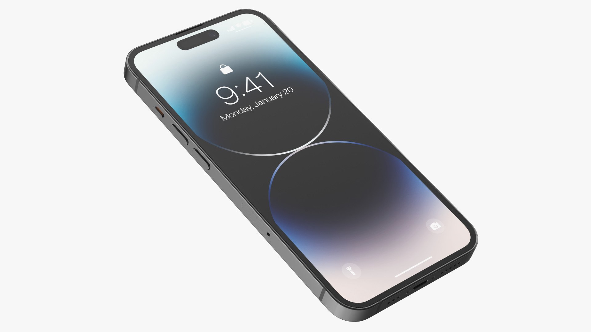 Apple iPhone 14 Pro Space Black 3D model preview