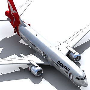 737 400 airplane 3ds