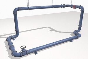 3D model pack pipes pbr