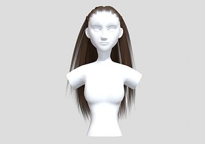 Chic Female Hairstyle 3D model
