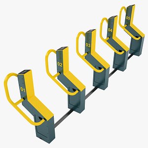 City Smart Bicycle Parking 02 3D model