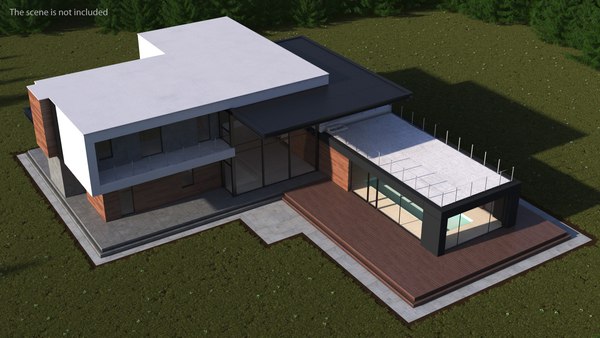 Modern House Pool 3D model - TurboSquid 2025923