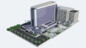 Hotel Resort and Casino with Parkade and Pool HD - Modern City Building