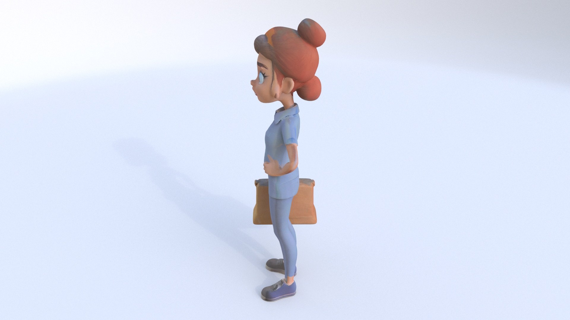 3D Retail Store Employee Female Model - TurboSquid 2333493
