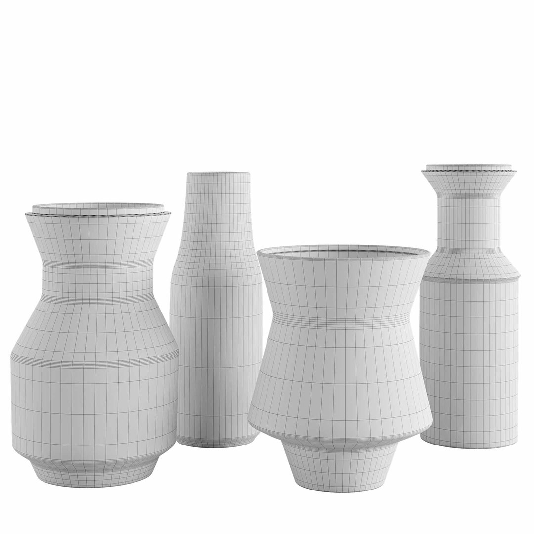 3D model Dipped blue vases TurboSquid 2167852