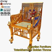Egyptian Furniture Kit - Tutankhamuns Golden Throne