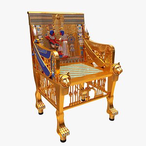 3D Egyptian Furniture Kit - Tutankhamuns Golden Throne model