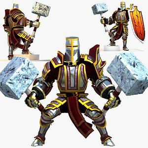 rigged knight series 3d model