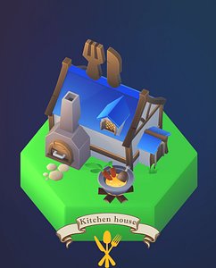 Stylized Village 3D model