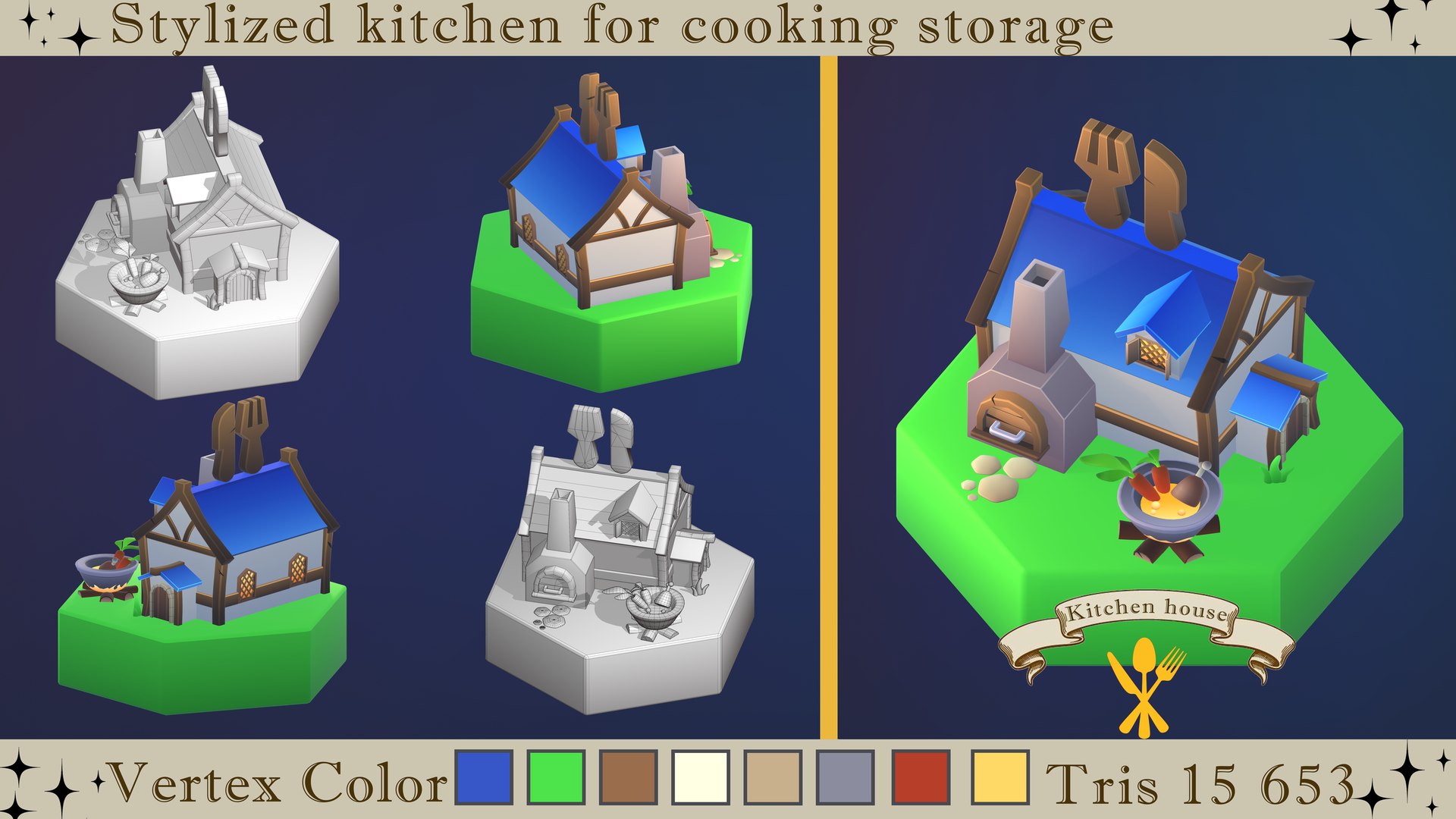 Stylized Village 3D Model - TurboSquid 2344605