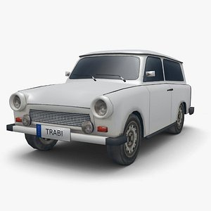 low-poly trabant 601 combi 3ds