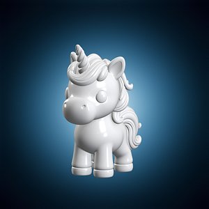 Chibi Star Unicorn 3D Print Model 3D model