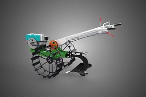 MOLDBOARD PLOW IMPLEMENT ATTACHMENT HAND WALKING TRACTOR DIESEL 3D model