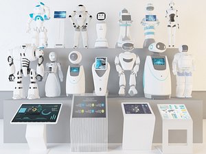 robots Collection intelligent robot Smart robot humanoid robot 3D