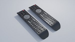 3D Large TV Remote with Distressed Version 4K