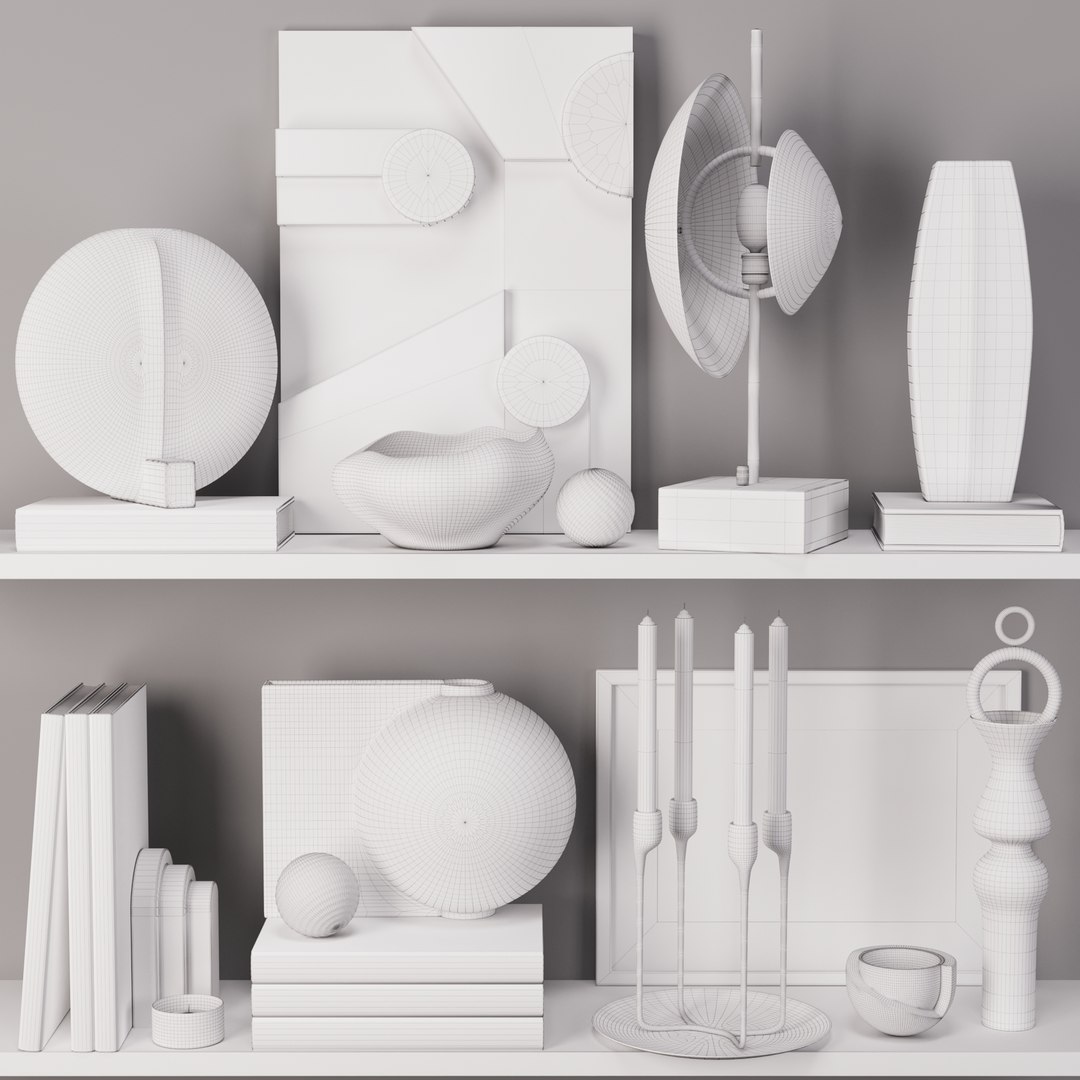 Decorative set 5 3D model - TurboSquid 1910515