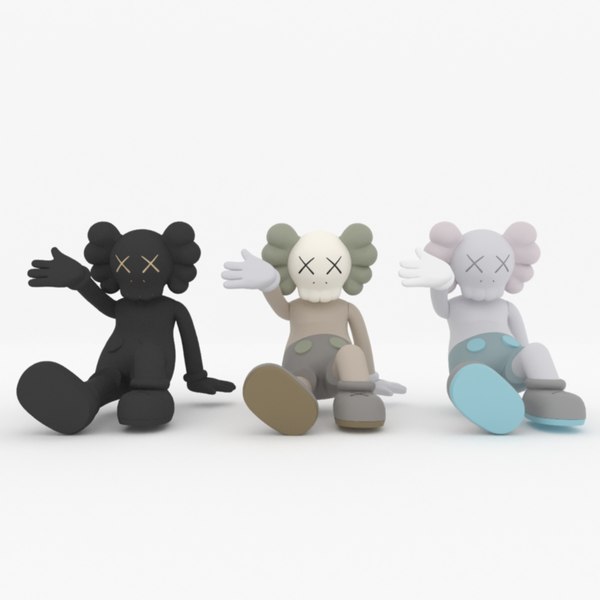 Kaws sitting and waving 3dPrint 3D print model 3D model