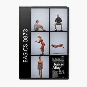Basics0873 - A set containing 5 models of male and female adults in casual attire in home settings s 3D model