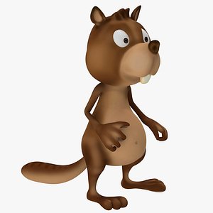 Cartoon Beaver Rigged