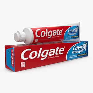 Colgate Toothpaste Box and Tube