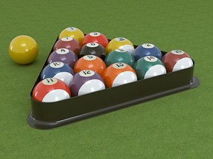 billiard ball set 3D