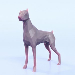 Dog Pose Low Poly