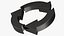 Triple Circular Arrows Symbol
