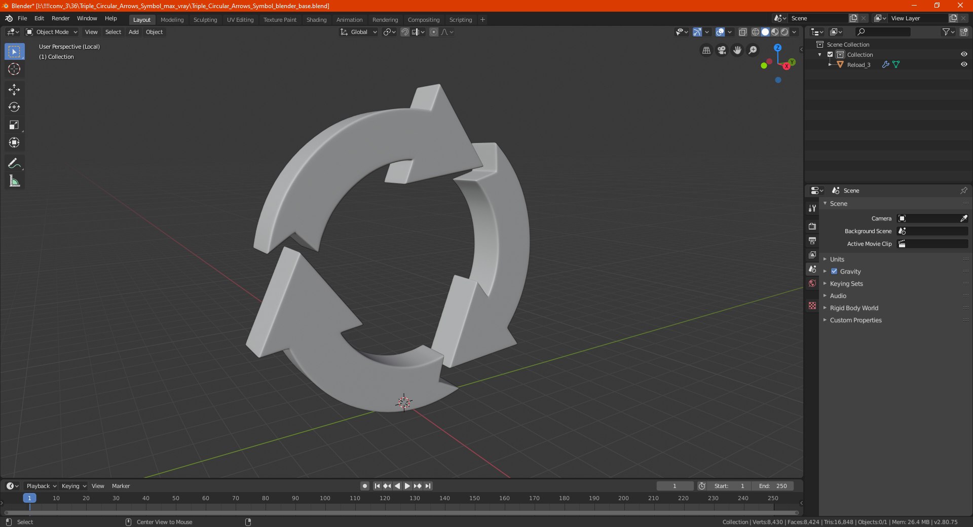 3D circular arrows symbol https://p.turbosquid.com/ts-thumb/my/9ELu5W/L1/triplecirculararrowssymbolvray3dmodel018/jpg/1613653310/1920x1080/fit_q87/b3e13c1cbc5bc91ef8c72f0a1aadbba7b108ec4f/triplecirculararrowssymbolvray3dmodel018.jpg