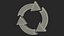Triple Circular Arrows Symbol