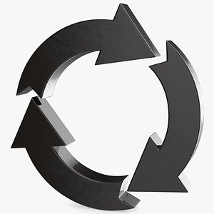 Triple Circular Arrows Symbol