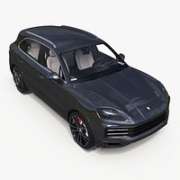 Porsche Cayenne 2024 Luxury SUV Black Simplified