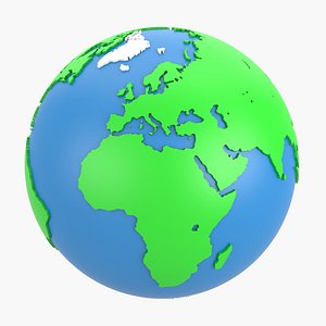 Detailed world globe map