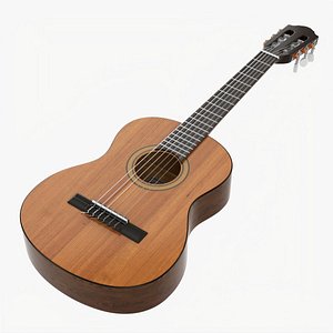 3D model Classic acoustic guitar 02