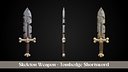 Stylized Skeleton Weapon - Tombedge Shortsword low-poly 3d model
